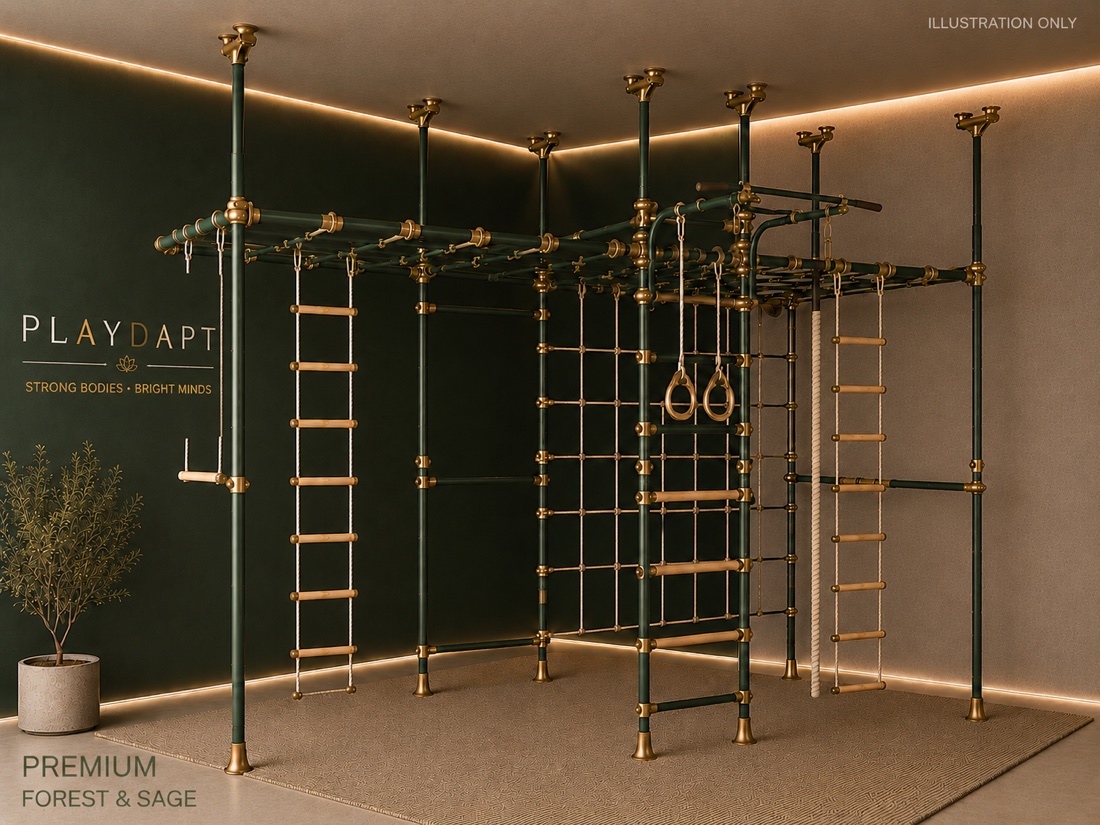 Playdapt Adventurer gym — Forest & Sage finish
