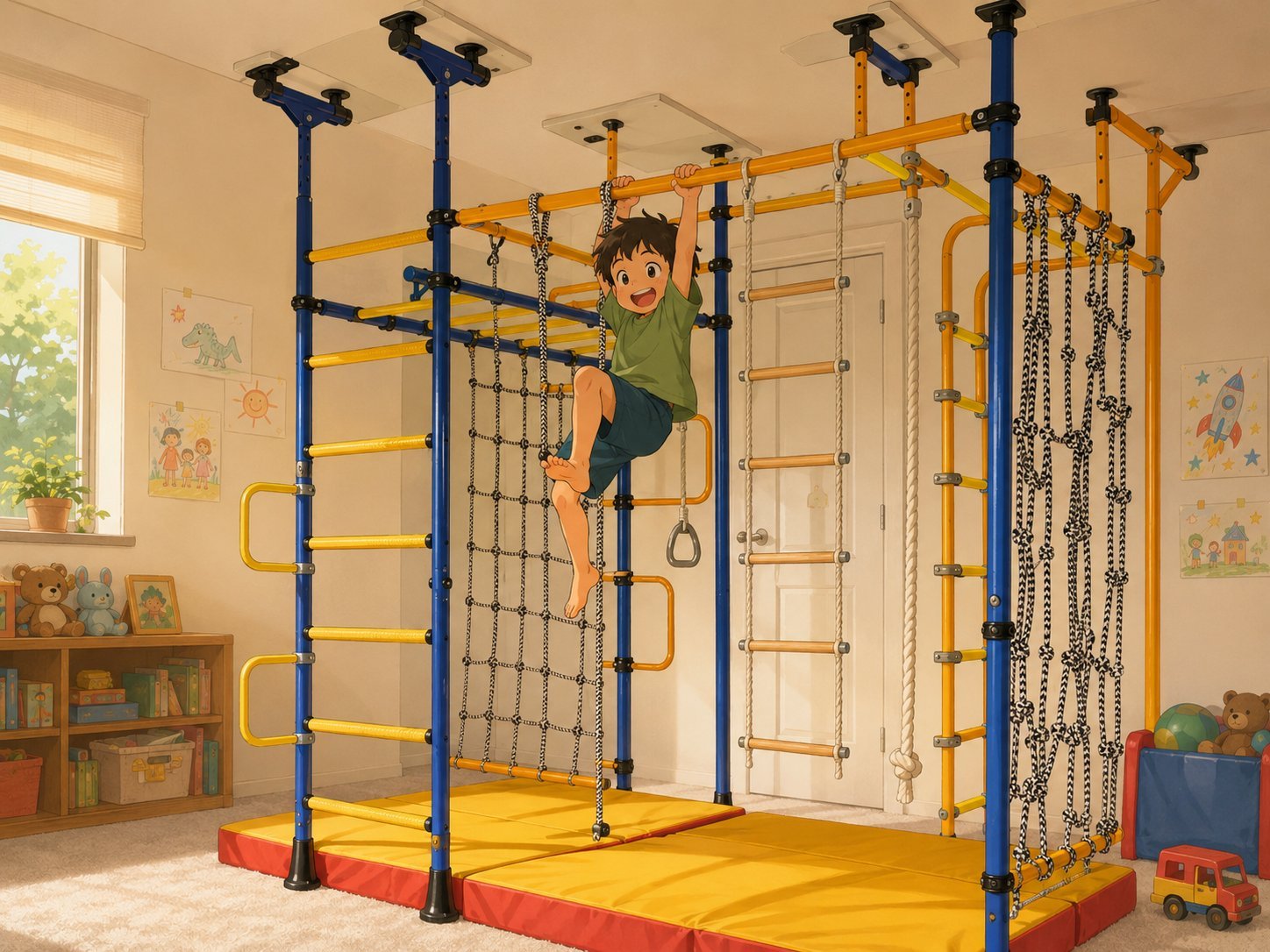 Boy climbing Playdapt gym